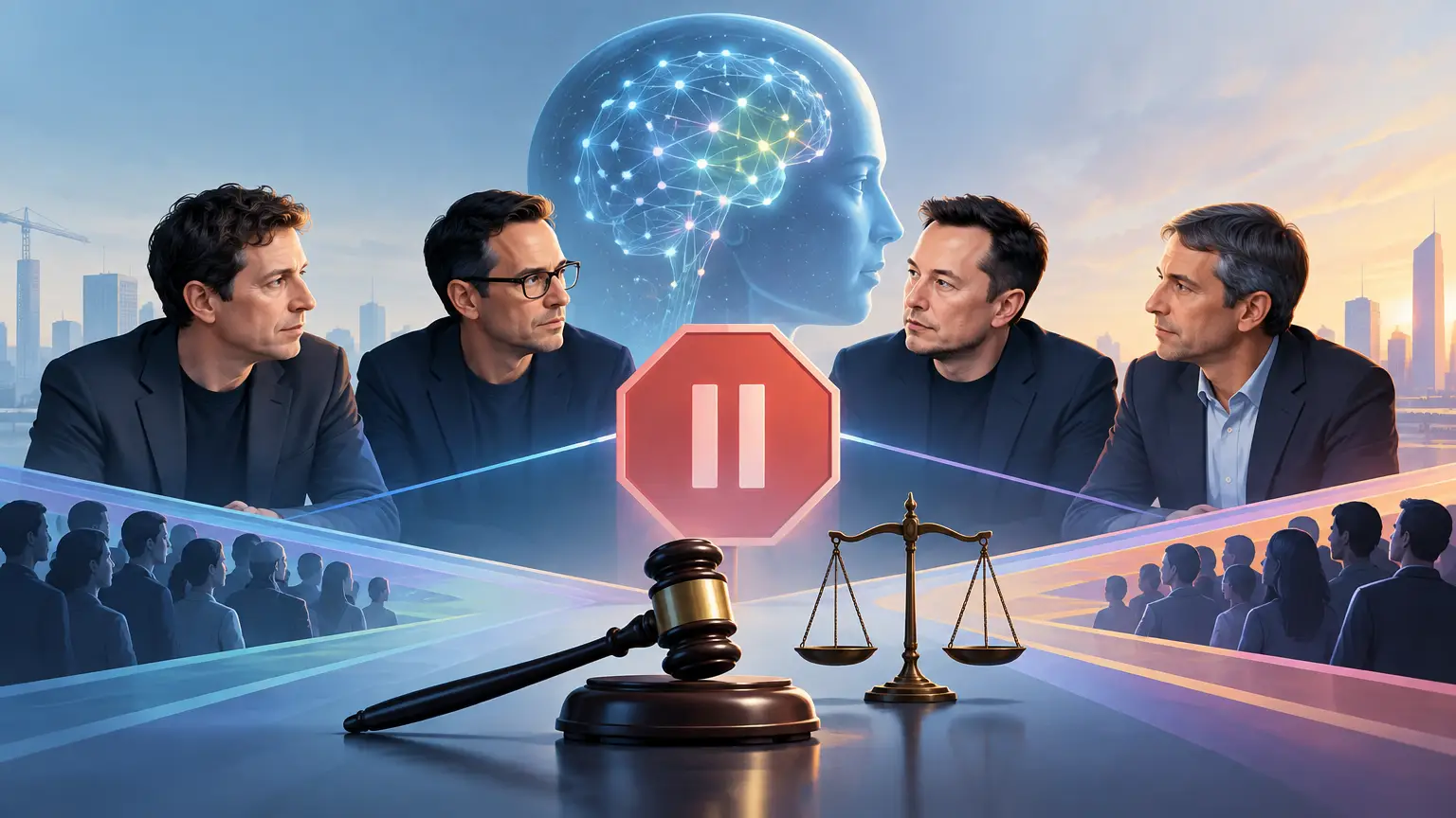 Editorial illustration for Should AI Companies Be Allowed to Coordinate on Slowing AI Development?